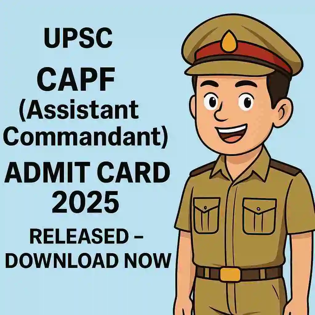 UPSC CAPF AC Admit Card 2025 Released