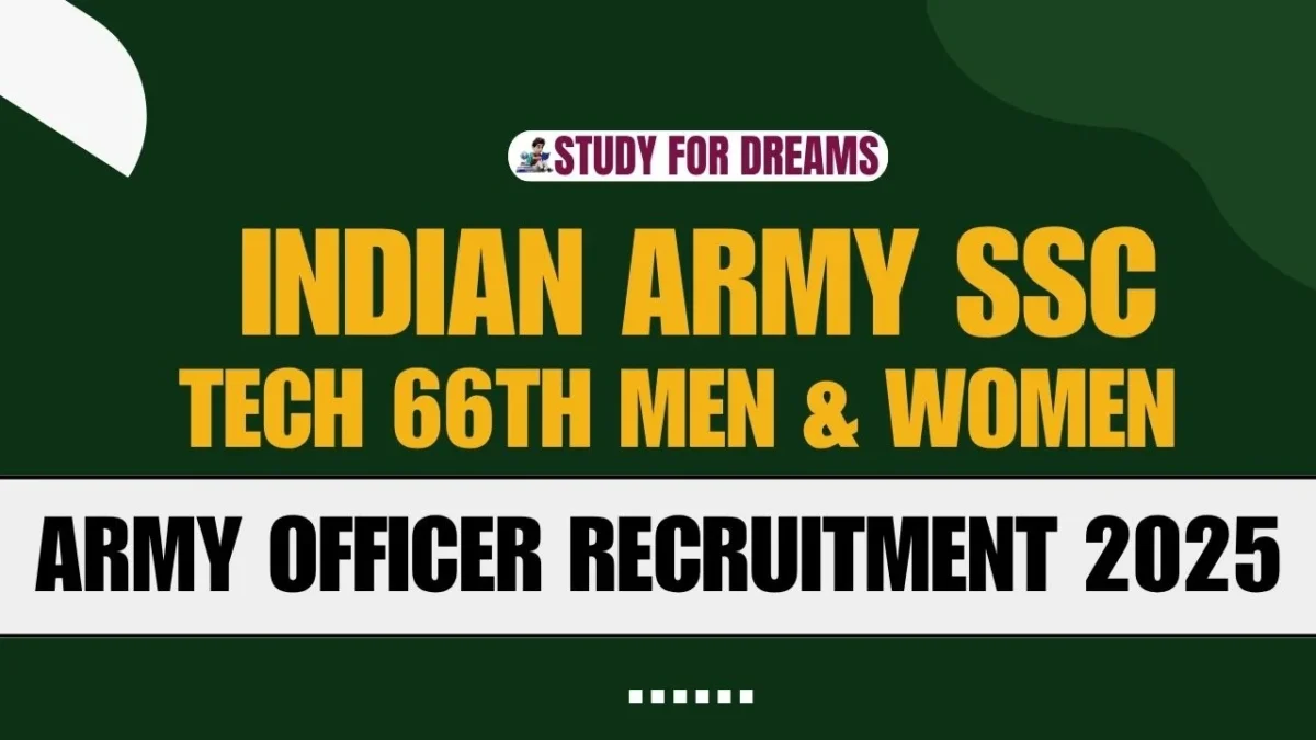Indian Army 66th SSC Women Recruitment 2025