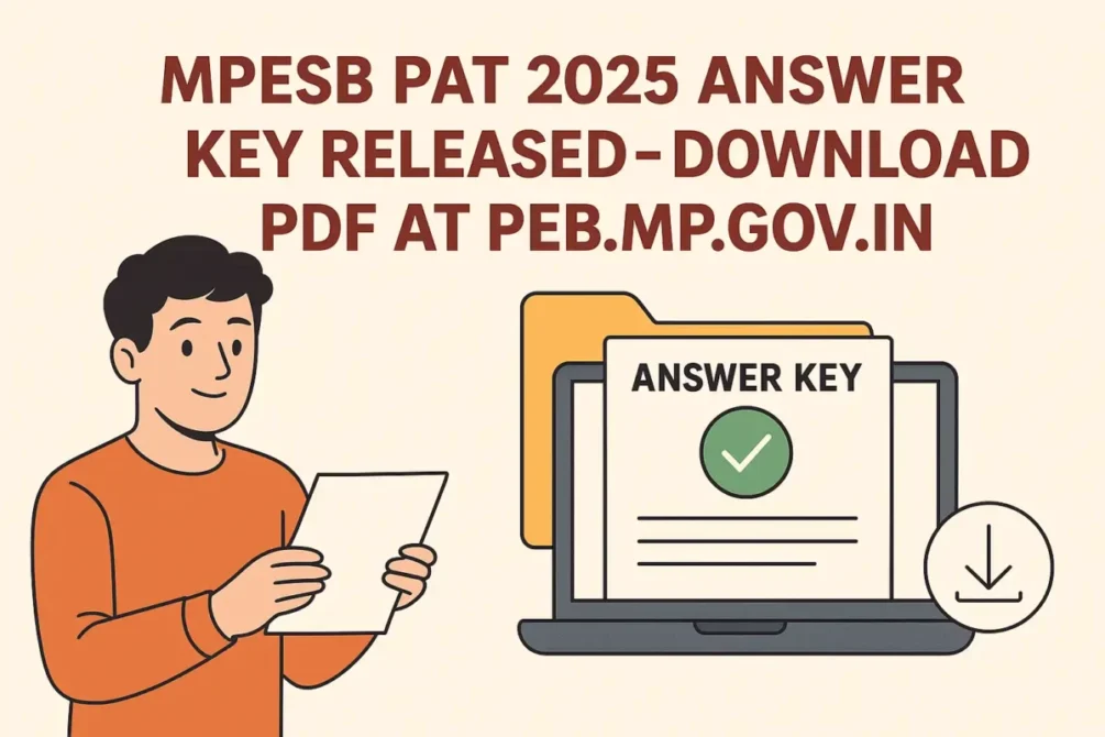 MPESB PAT 2025 Answer Key Released