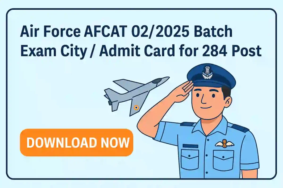 Indian Air Force AFCAT 02/2025 Admit Card Download