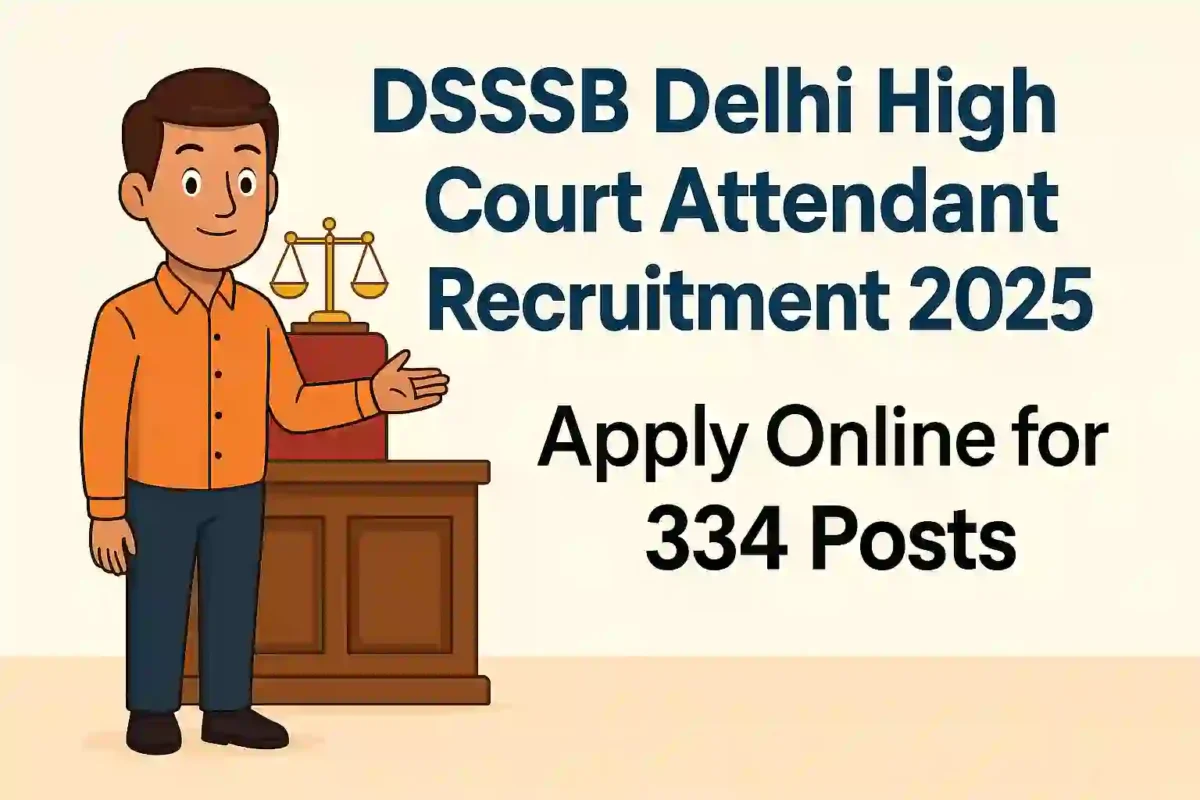 DSSSB Delhi High Court Attendant Recruitment 2025