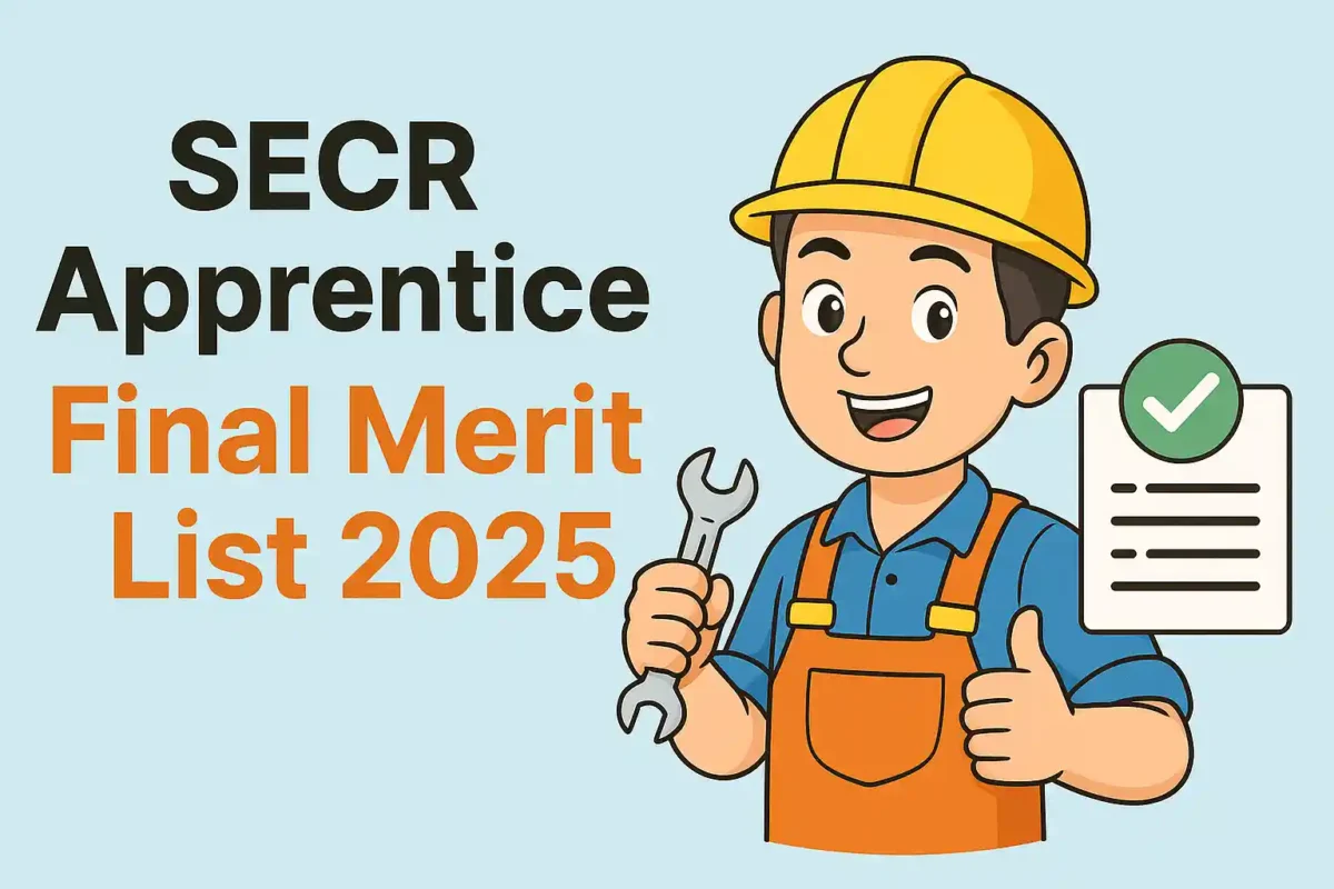 RRC SECR Raipur Apprentice Final Merit List 2025